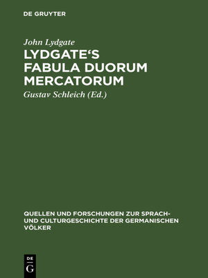 cover image of Lydgate's Fabula duorum mercatorum